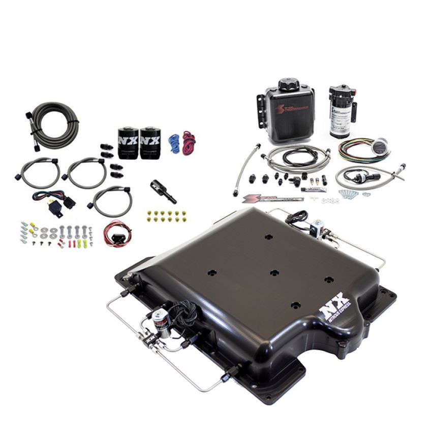 Nitrous Express 20972BMF-00 Dodge Hellcat Supercharger Lid Nitrous & Water Injection Kit (100-400HP) w/o Bottle