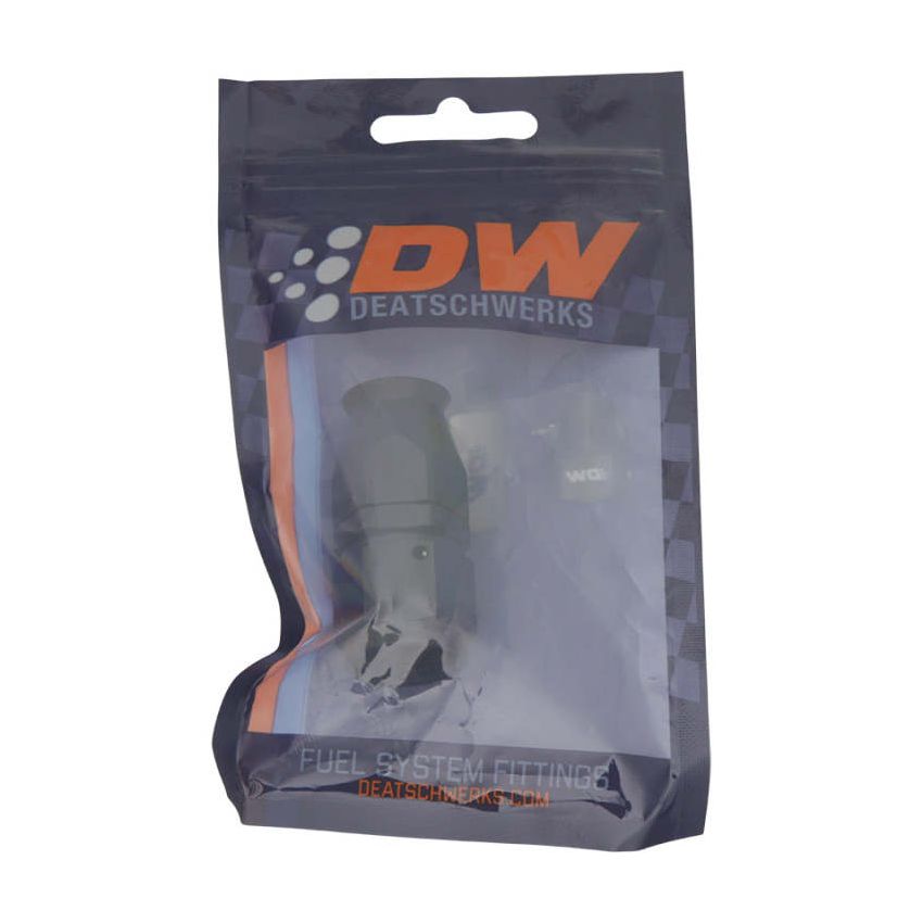 DeatschWerks 8AN Female Swivel Straight Hose End PTFE (Incl 1 Olive Insert) - Anodized Matte Black