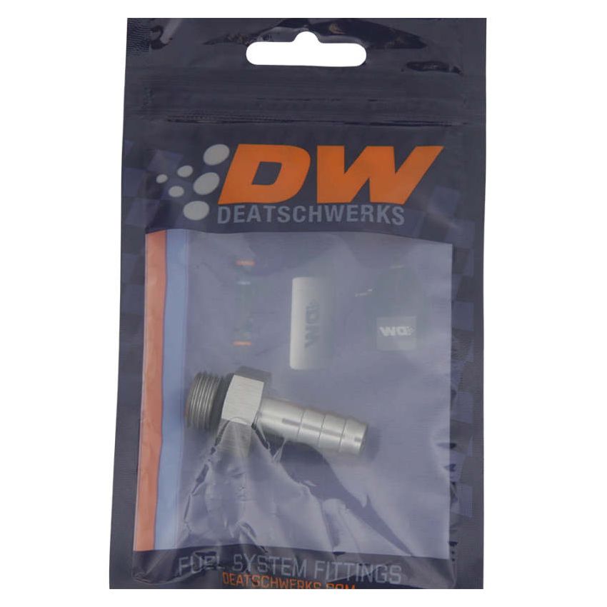 DeatschWerks 6AN ORB Male To 3/8in. Male Triple Barb Fitting (Incl. O-Ring)