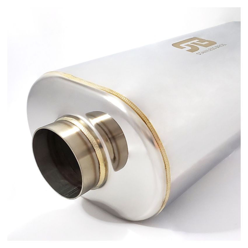 Stainless Bros 3.0in x 12.0in OAL SS304 Muffler - Polished