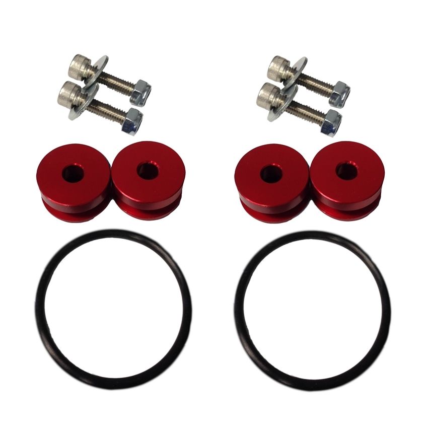 Torque Solution Billet Bumper Quick Release Kit (Red): Universal