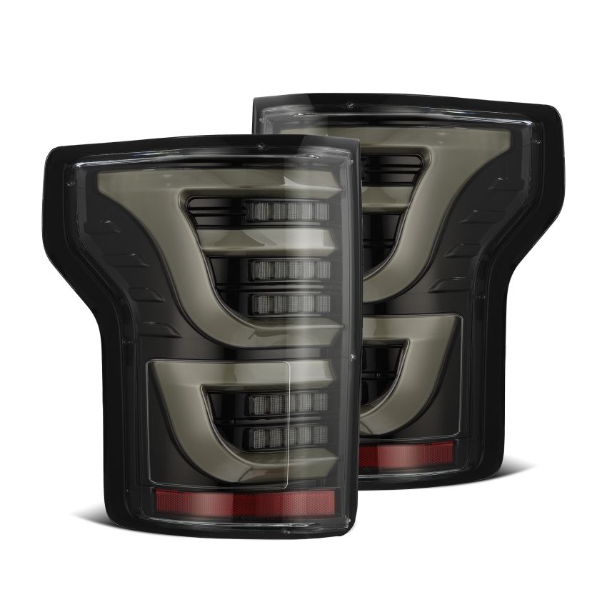 AlphaRex 652030 15-20 Ford F150 Luxx-Series LED Tail Lights Alpha-Black
