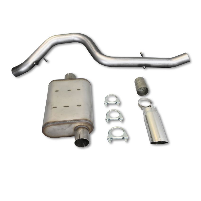 JBA 97-99 Jeep Wrangler TJ 2.5L/4.0L 304SS Single Rear Exit Cat-Back Exhaust