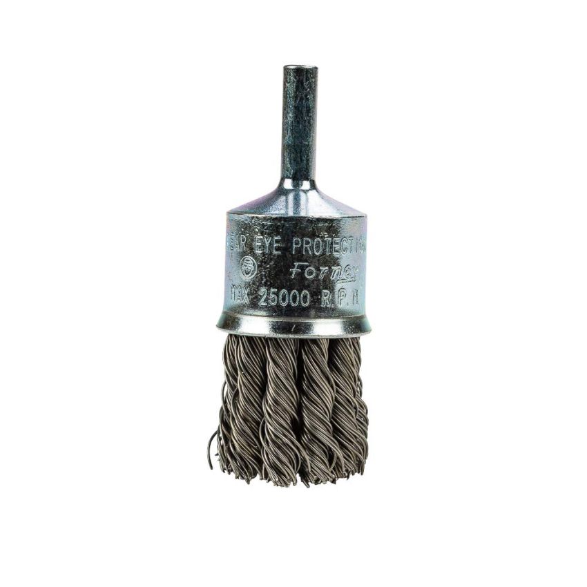 Forney 60002 End Brush, Coarse Twist Knotted with 1/4-Inch Shank, 1-Inch