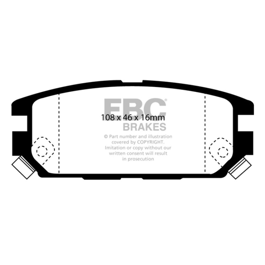 EBC UD532 94-95 Eagle Talon 2.0 Turbo 4WD (2nd Generation)(284mm rear rotor) Ultimax2 Rear Brake Pads