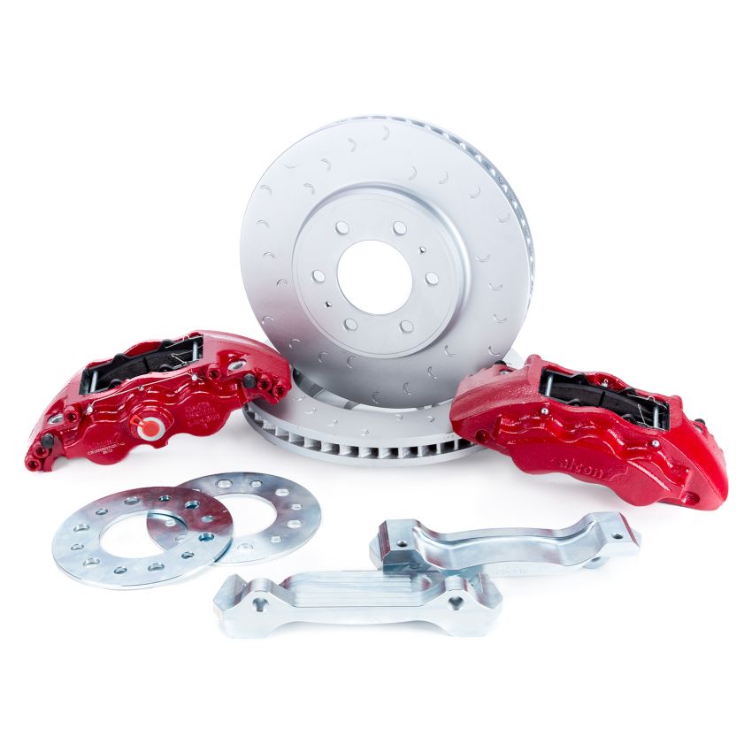 Alcon BKF1559BE11 09-20 F-150/Raptor Gen1-2 347x36mm Rotors 6-Piston Red Front Brake Kit Requires alcAC011507NAN
