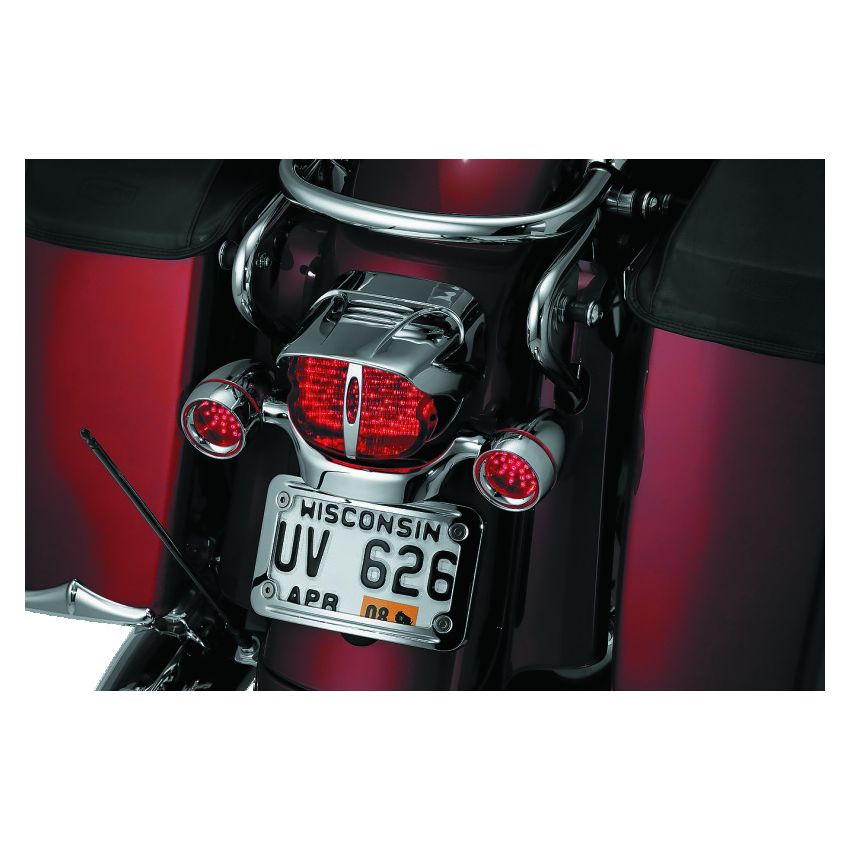 Kuryakyn 9008 Taillight Visor Without Slots Chrome
