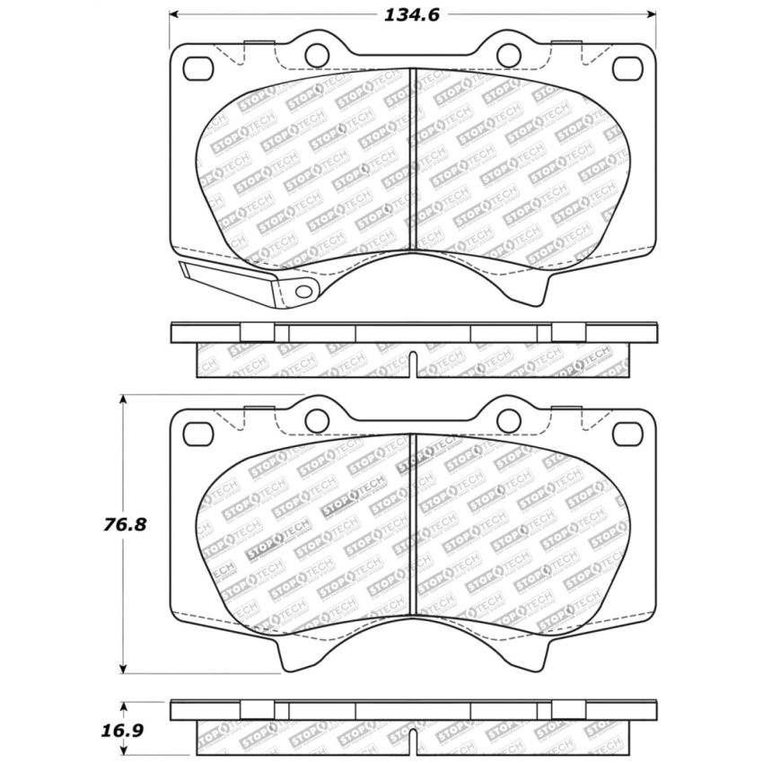 StopTech Performance 03-09 Lexus GX 470 Front Brake Pads