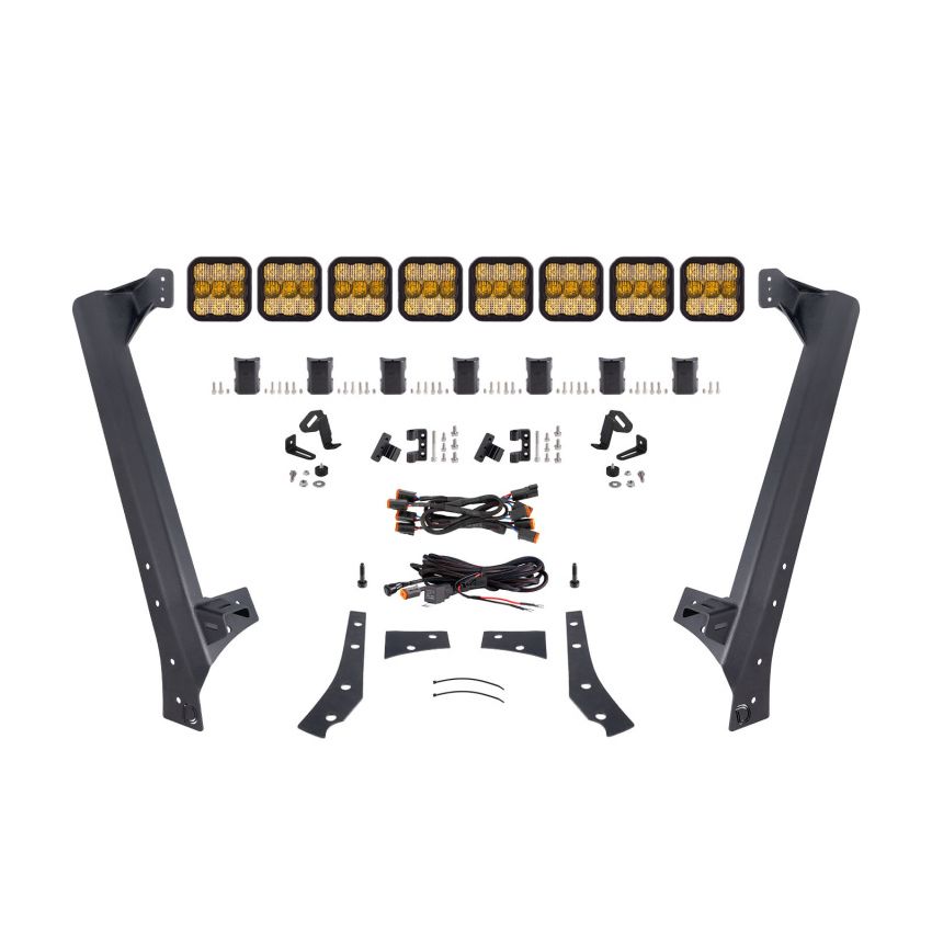 Diode Dynamics DD7225 Jeep JK SS5 Sport CrossLink Windshield - Yellow Combo Lightbar Kit
