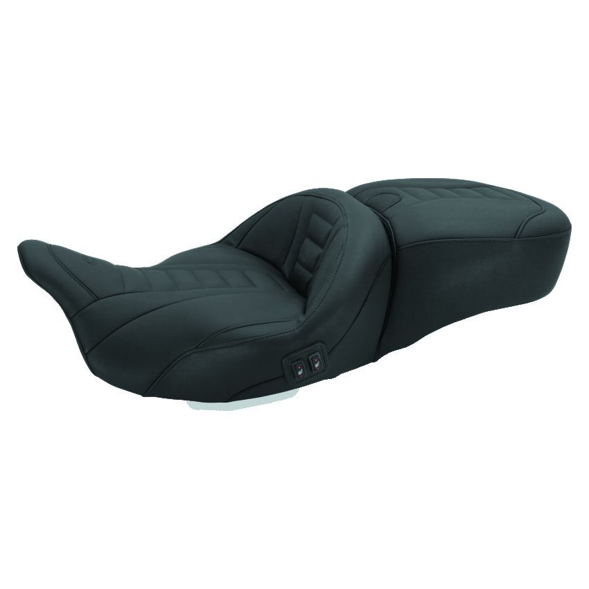 Mustang Motorcycle 79007 Mustang 08-21 Harley Electra Glide, Rd Glide, Rd King, Str Glide Heated 1PC Seat Deluxe-Black