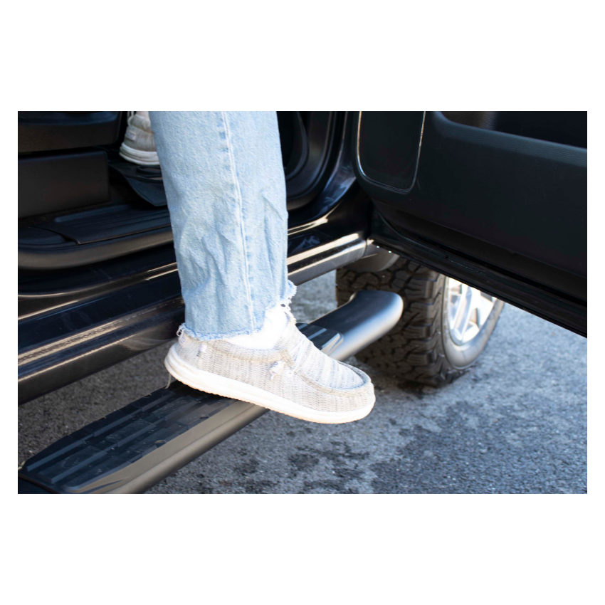 Fishbone Offroad FB21378 15-22 Ford F150 Extended Cab Oval Side Steps - Black Textured