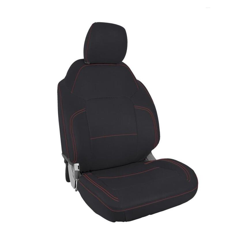 PRP Seats B058-01 PRP 2021+ Ford Bronco 2 Door Front Seat Covers (Pair) - Black w/ Red Stitching