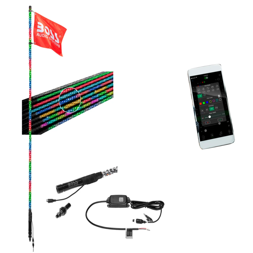 BOSS Audio Systems 72in IP67 ATV LED Whip