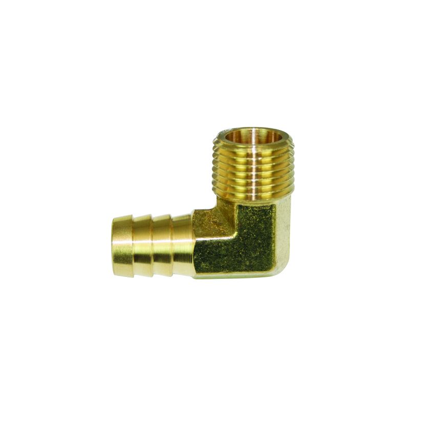 Moroso 22736 90 Degree Fitting - 1/2in NPT to 5/8in Barbed - Brass - Single
