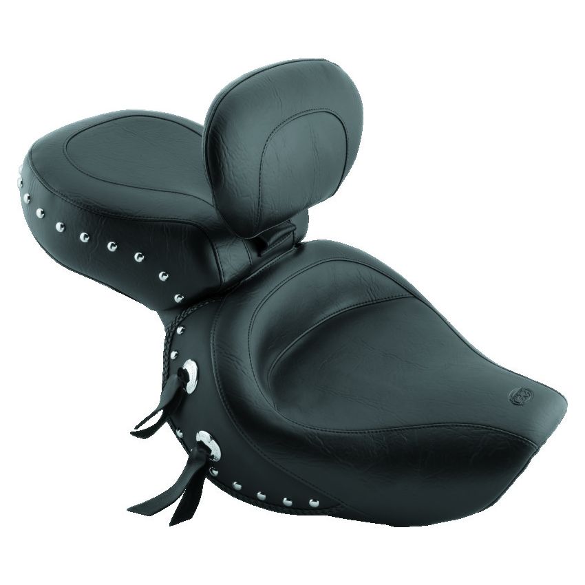 Mustang Motorcycle 79237 Mustang 00-08 Honda VT1100 Sabre,97-08 Spirit,87-97 Shadow Wide Touring 1PC Seat w/Studs - Black