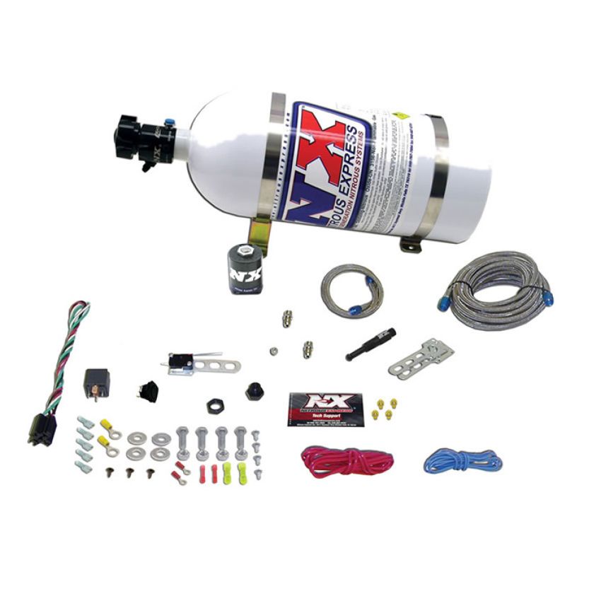 Nitrous Express Dry EFI Single Nozzle Nitrous Kit (35-150HP) w/15lb Bottle