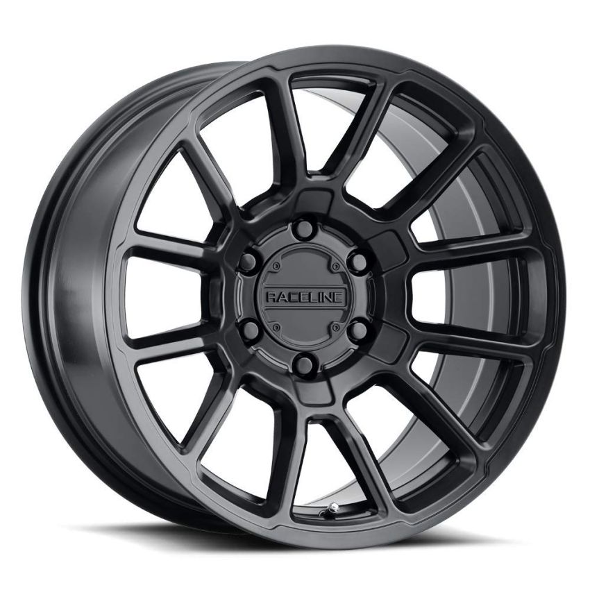 Raceline 950B Gauge 16x8in / 6x139.7 BP / 0mm Offset / 106.1mm Bore - Satin Black Wheel