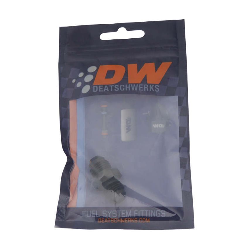 DeatschWerks 6AN Male Flare to 6AN Male Flare Coupler - Anodized Matte Black