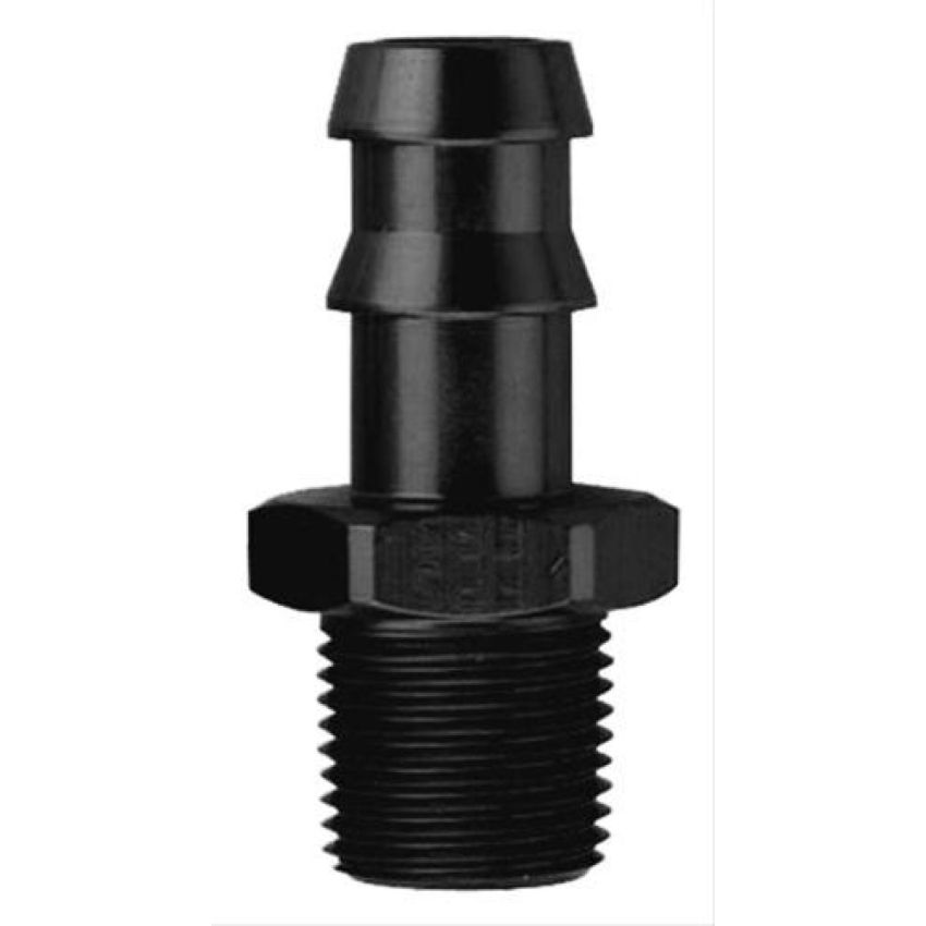 FRAGOLA FRG484006-BL 3/8 Hose Barb X 1/4 MPT Fitting Black