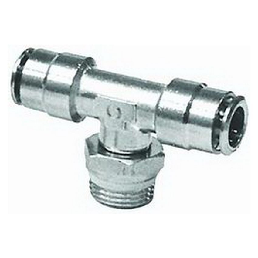 Firestone 3273 Male .25in. x 1.4in. x .25in. Branch Swivel Nickel Tee Air Fitting - 25 Pack (WR17603273)