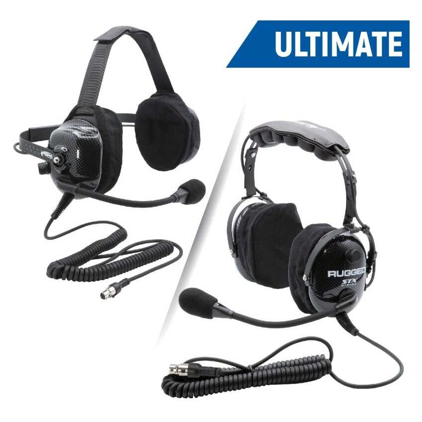 Rugged Radios H22-STX ULTIMATE HEADSET for STEREO and OFFROAD Intercoms - OTH or BTH