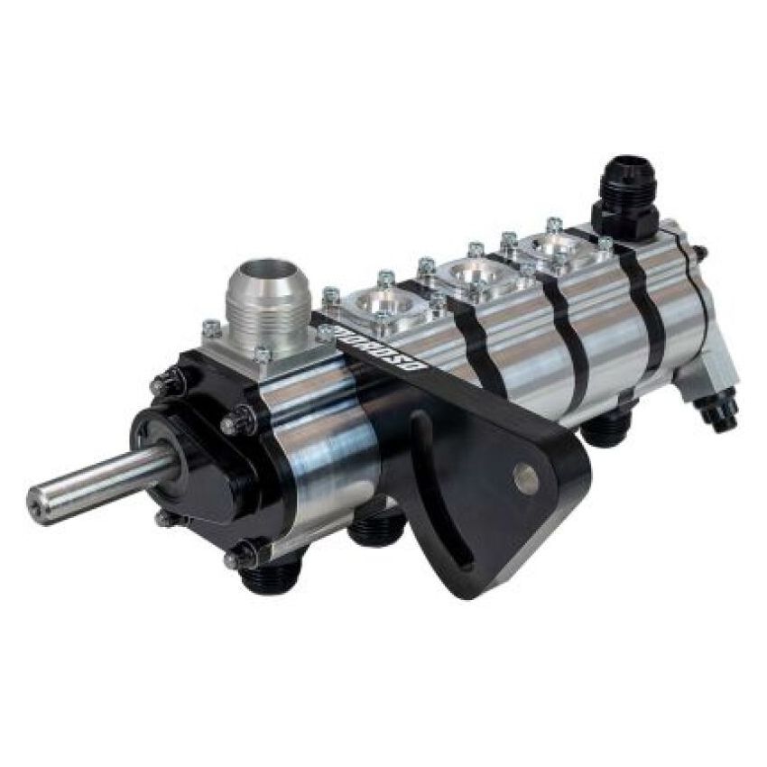 Moroso 22383 BBC Tri Lobe 5 Stage Passenger Right Side Block Mount Dry Sump Oil Pump w/Fuel Pump Drive