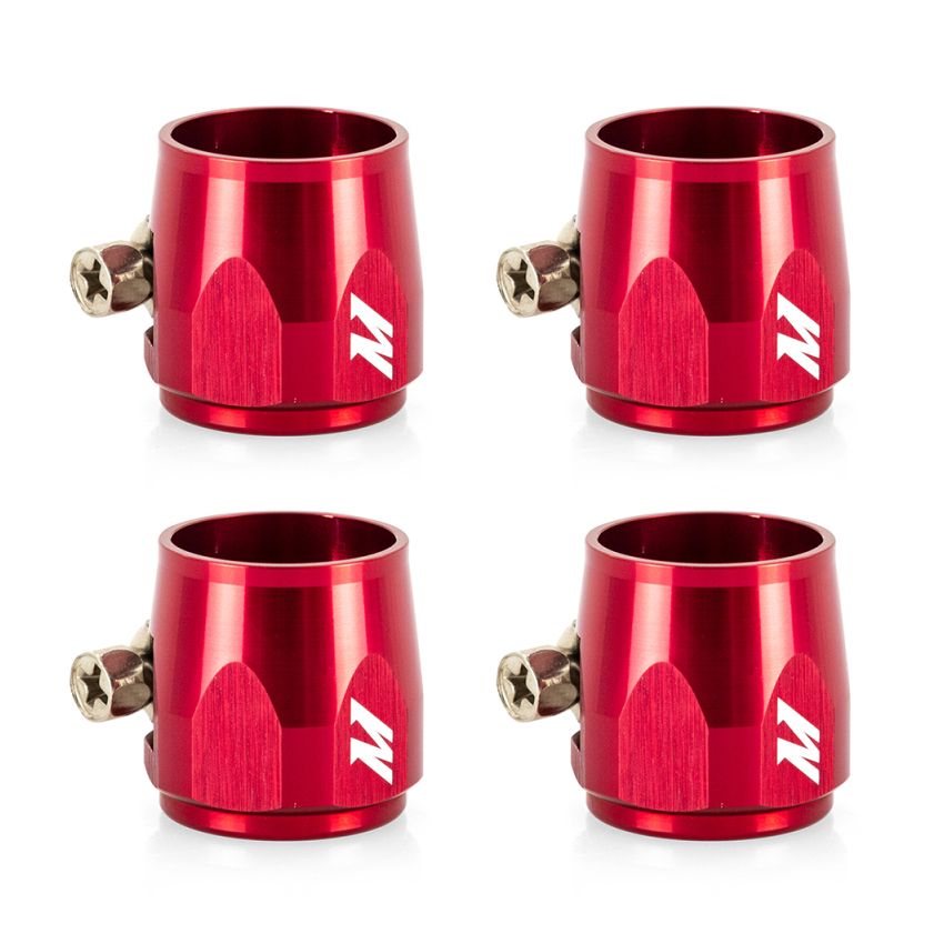 Mishimoto Aluminum -6AN Hex Finishers - Red