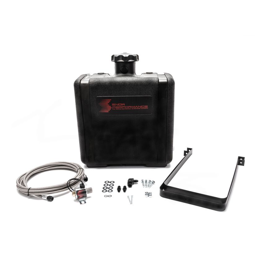 Snow Performance Water Tank Upgrade 7gal (w/Braided SS Line/Brackets/Solenoid/4AN Fittings)