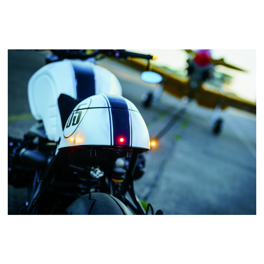 Kuryakyn 2570 Kellerman Atto Smoke Lens Red Run-Brake Satin Black