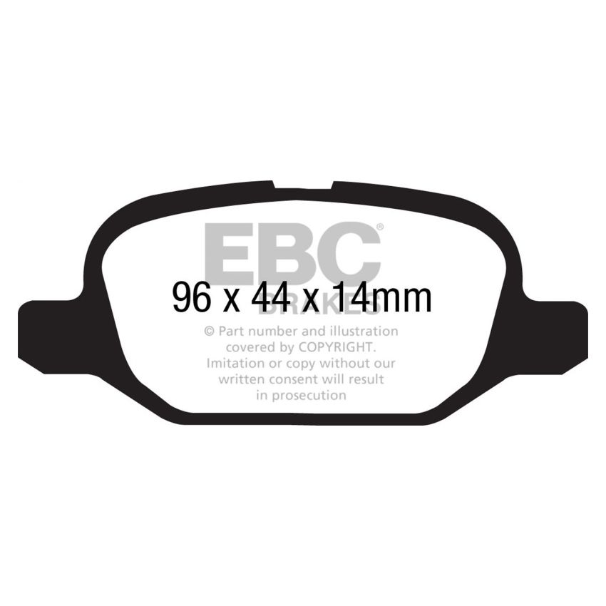 EBC DP41880R 11+ Fiat 500 1.4 (ATE Calipers) Yellowstuff Rear Brake Pads