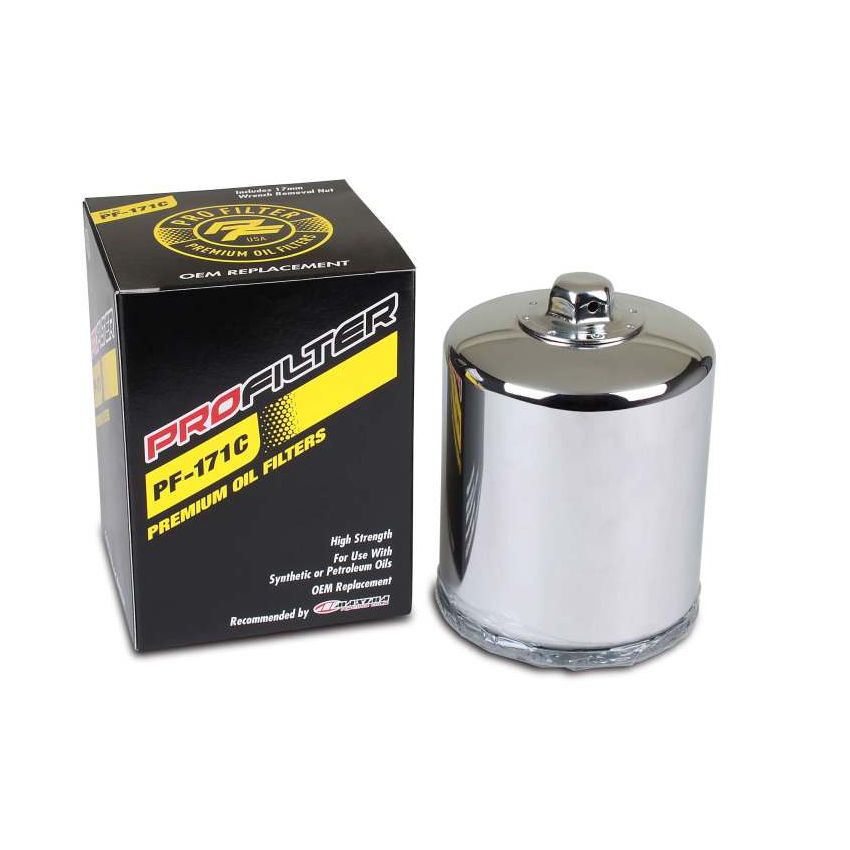 ProFilter PF-171C Harley Spin-On Chrome Various Performance Oil Filter