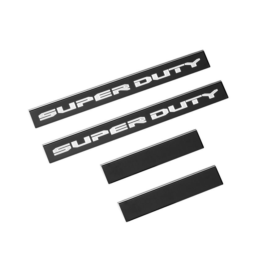 Putco 95185BPFD 17-20 Ford SuperDuty Super Crew w/ SUPERDUTY Etching (4pcs) Black Platinum Door Sills
