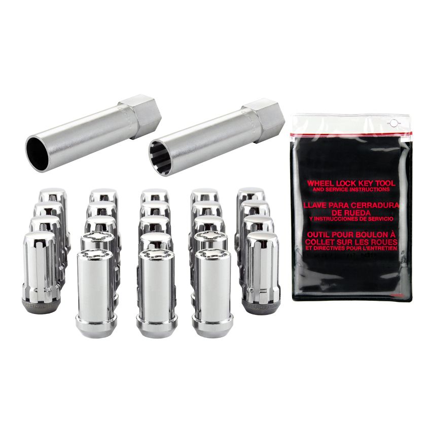 McGard SplineDrive Tuner Jeep 23pc. Kit (Cone) 1/2-20 / 13/16 Hex (18 Lug Nuts / 5 Locks) - Chrome