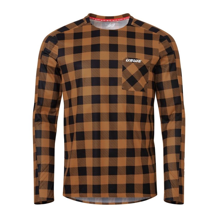 USWE w80951061042103 Flannel Long Sleeve Lightweight Off-Road Jersey Bronze - XS
