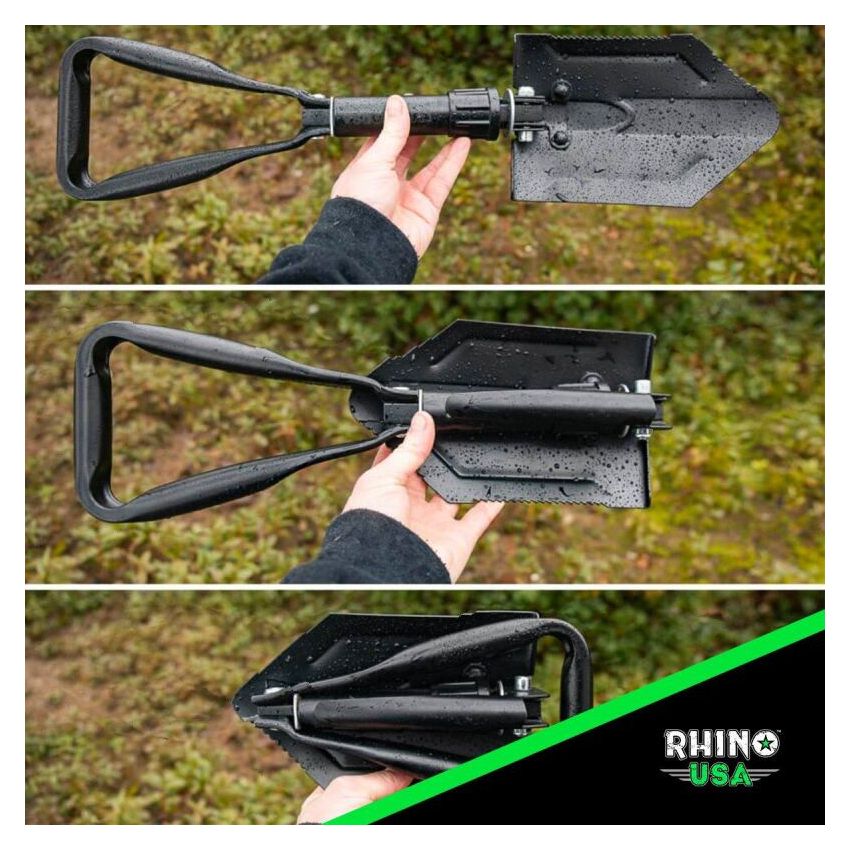 Rhino USA RNO-ETOOL Folding Recovery Shovel W/Pick