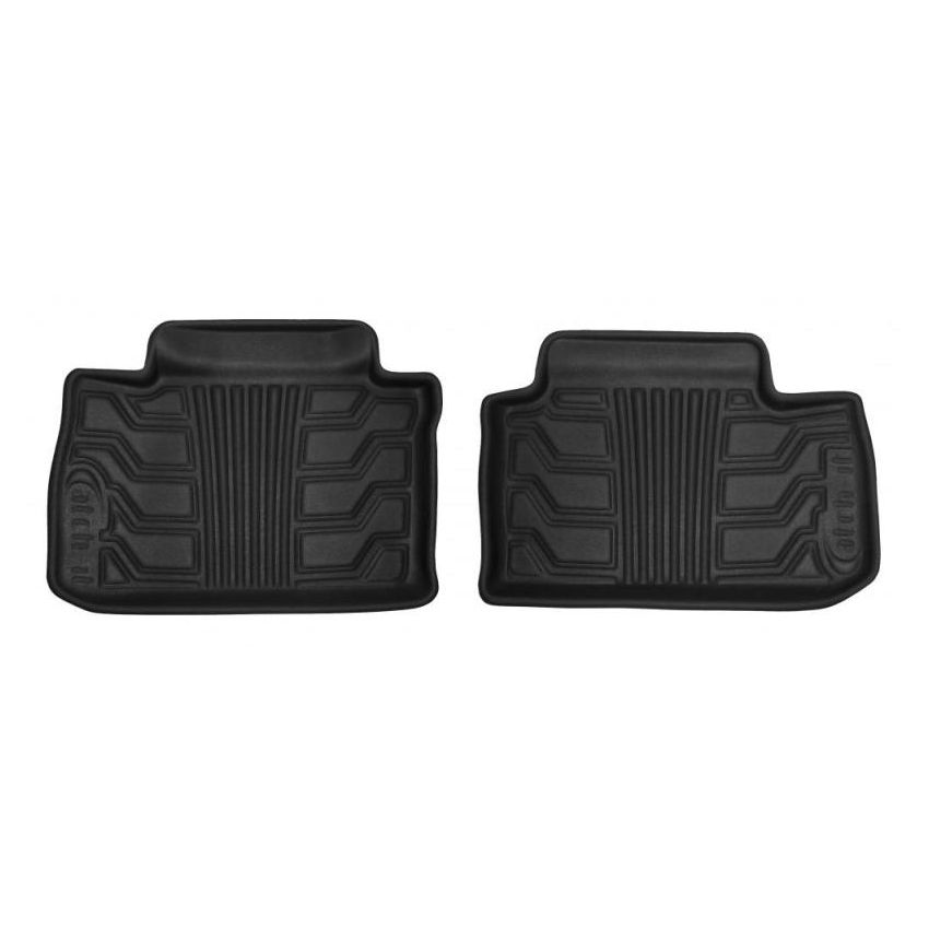 Lund 11-17 Ford Explorer (2nd Row) Catch-It Floormats Rear Floor Liner - Black (2 Pc.)