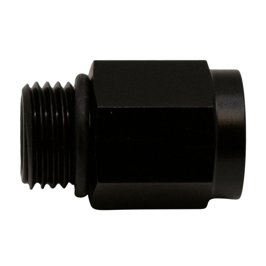 DeatschWerks 6AN ORB Male to M12 X 1.5 Metric Female (Incl O-Ring) - Anodized Matte Black