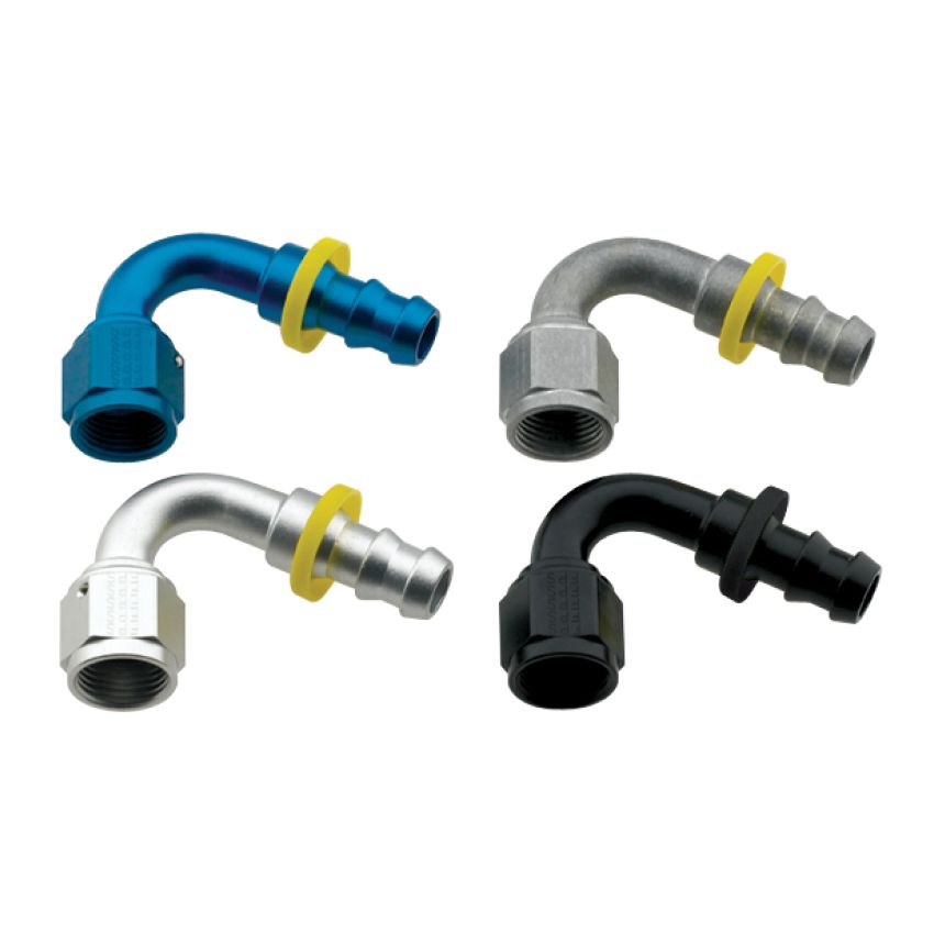 FRAGOLA FRG212006-BL Hose Fitting #6 120 Deg Push Lock Black