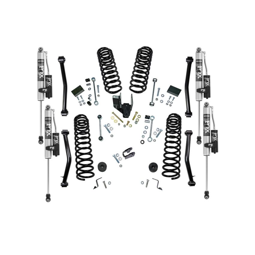 Superlift K186FX 18-22 Jeep Wrangler JL (NO Mojave) 4WD 4in. Dual Rate Coil Lift Kit w/Fox 2.0 Res Shocks