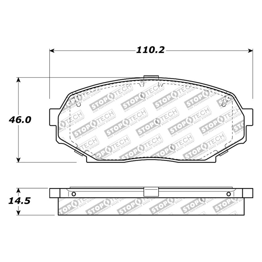 StopTech Street Touring 90-93 Mazda Miata Front Brake Pads D525