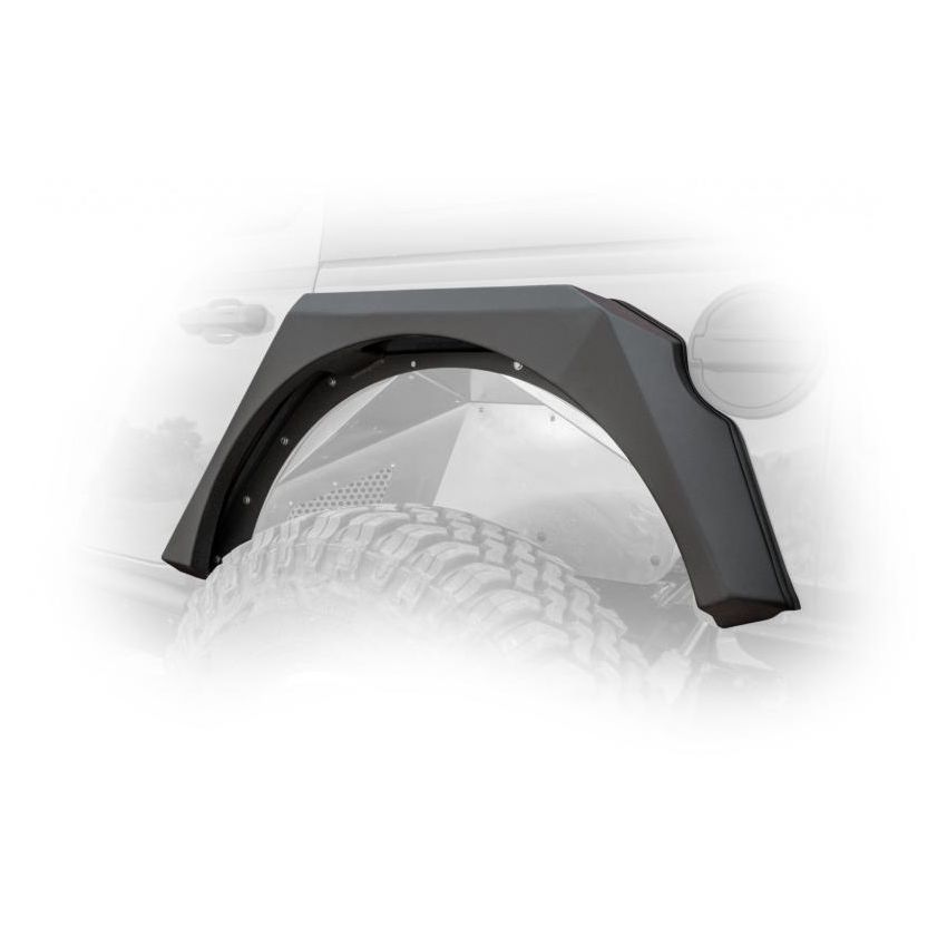 DV8 Offroad FDJL-01 2018+ Jeep Wrangler JL Armor Fenders w/ LED Turn Signal Lights