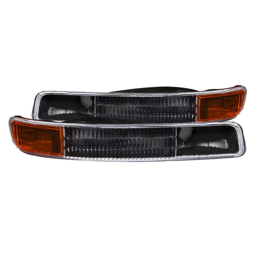 ANZO 1999-2006 Gmc Sierra 1500 Euro Parking Lights Black w/ Amber Reflector