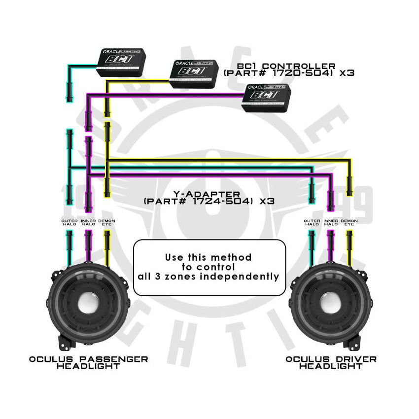 Oracle Lighting 1724-504 ORACLE Lighting 4 Pin Y-Adapter ColorSHIFT Extension Cable (Single)