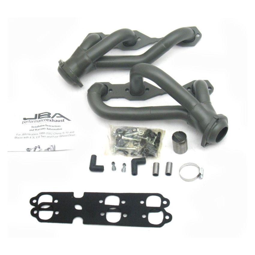 JBA 88-95 & 02-03 GM S-Truck 4.3L V6 4WD 1-1/2in Primary Ti Ctd Cat4Ward Header