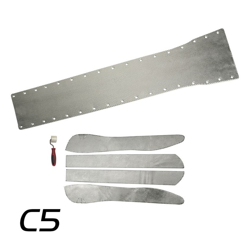 Design Engineering 50530 Transmission Tunnel Plate Shield Kit Chevy Corvette C5 5pc