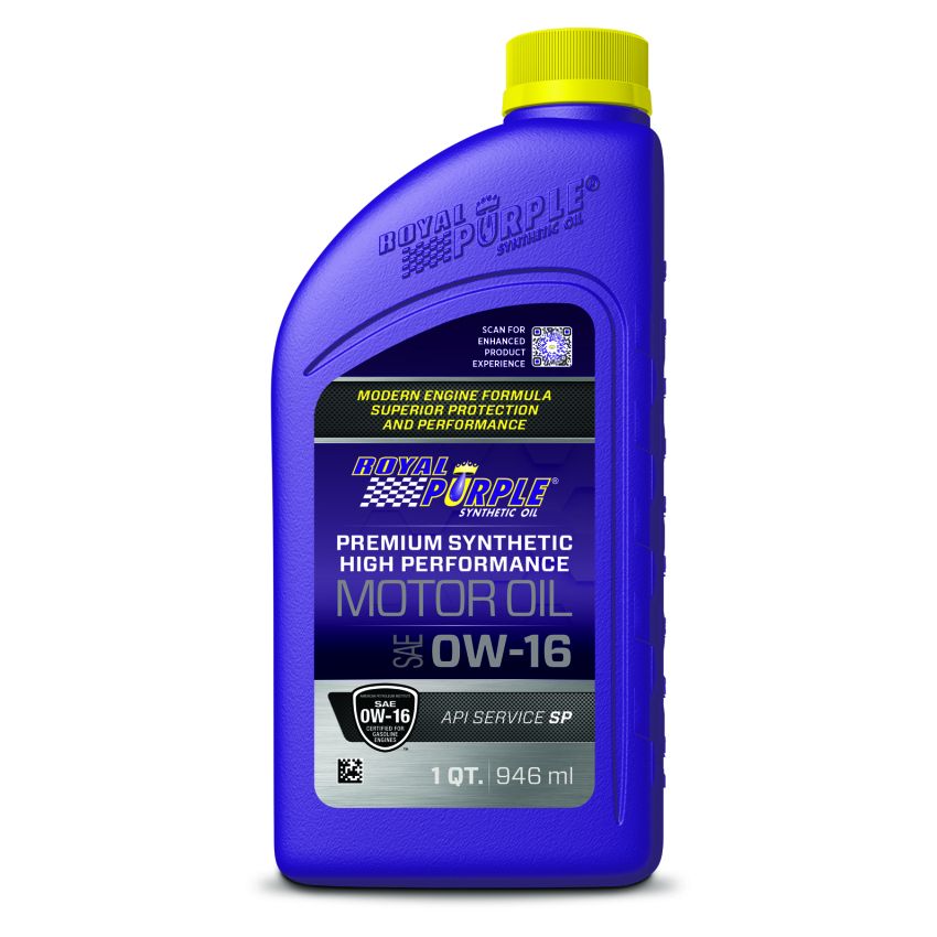 Royal Purple 06016 High Performance Ultra-Low Viscosity 0W-16 Motor Oil - 1 Quart