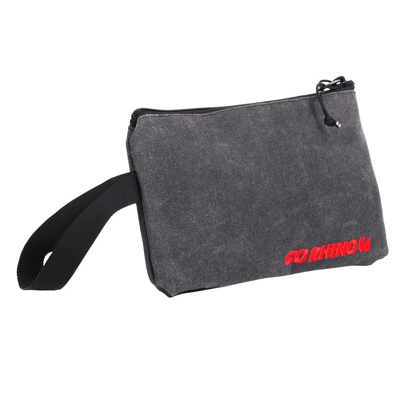 Go Rhino XVenture Gear Zipped Pouch - Large (12in. Wide Pocket / 6.5in. Hand Strap) Canvas - Black