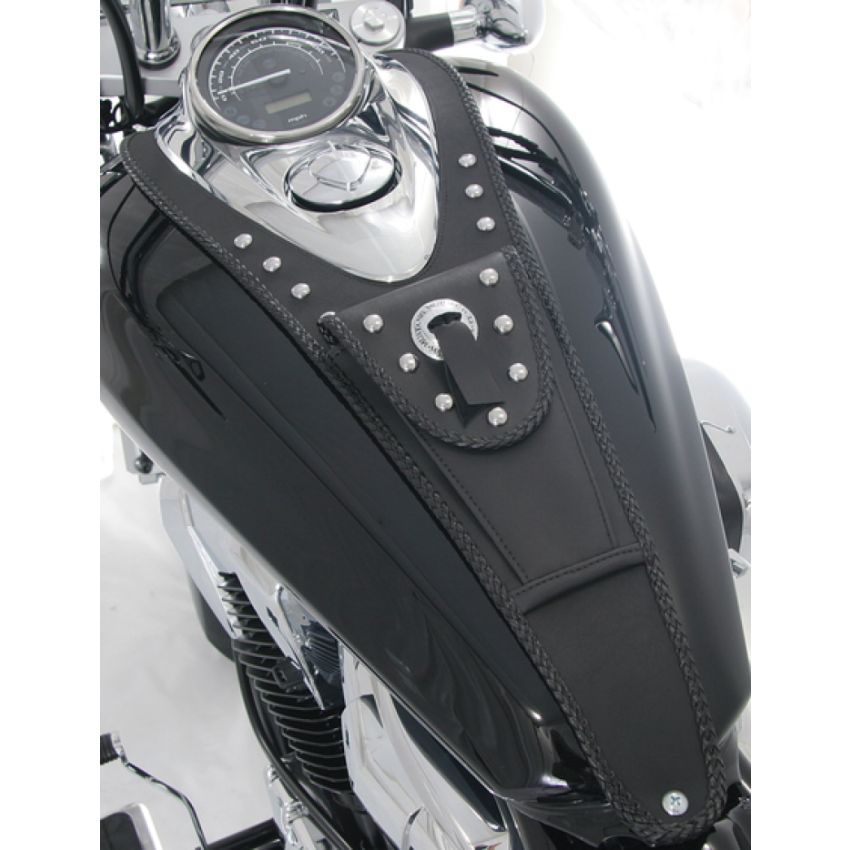 Mustang Motorcycle 93351 Mustang 10-14 Honda VT1300C Cruiser Tank Bib w/Studs - Black
