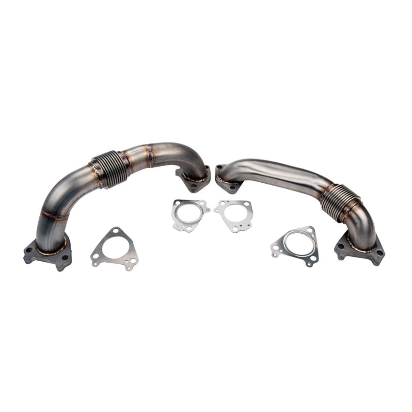 Wehrli 01-16 Chevrolet 6.6L Duramax 2in Stainless Up Pipe Kit w/Gaskets - Single Turbo