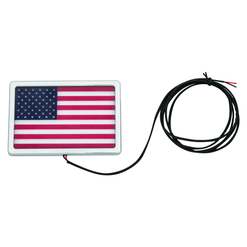 Kuryakyn 2891 Freedom Flag LED 4in X 6in Chrome